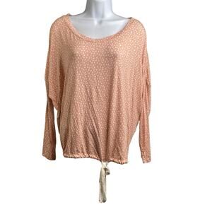 eberjey Women's Peach Printted Dolman Sleeve Oversized Lounge Top Size S Comfy